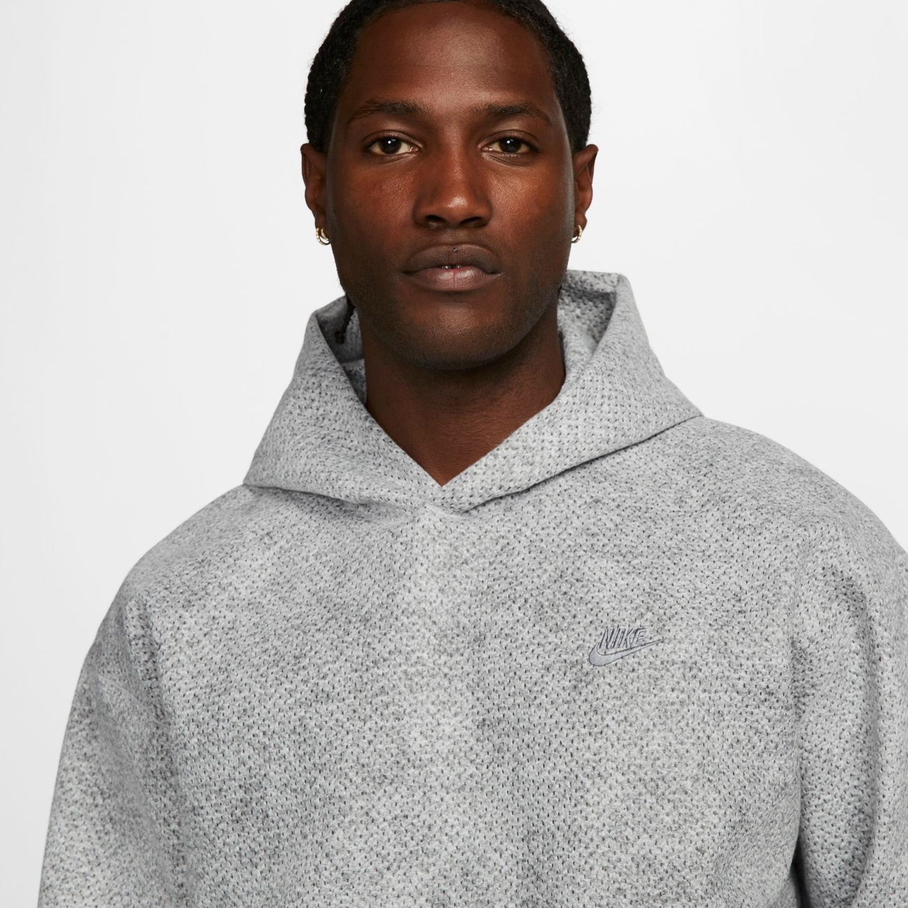 Nike Large Sportswear Long store Sleeves Hoodie Therma-Fit Adv Tech Pack Gray