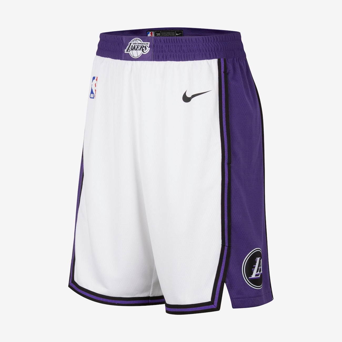 Purple and store white nike shorts