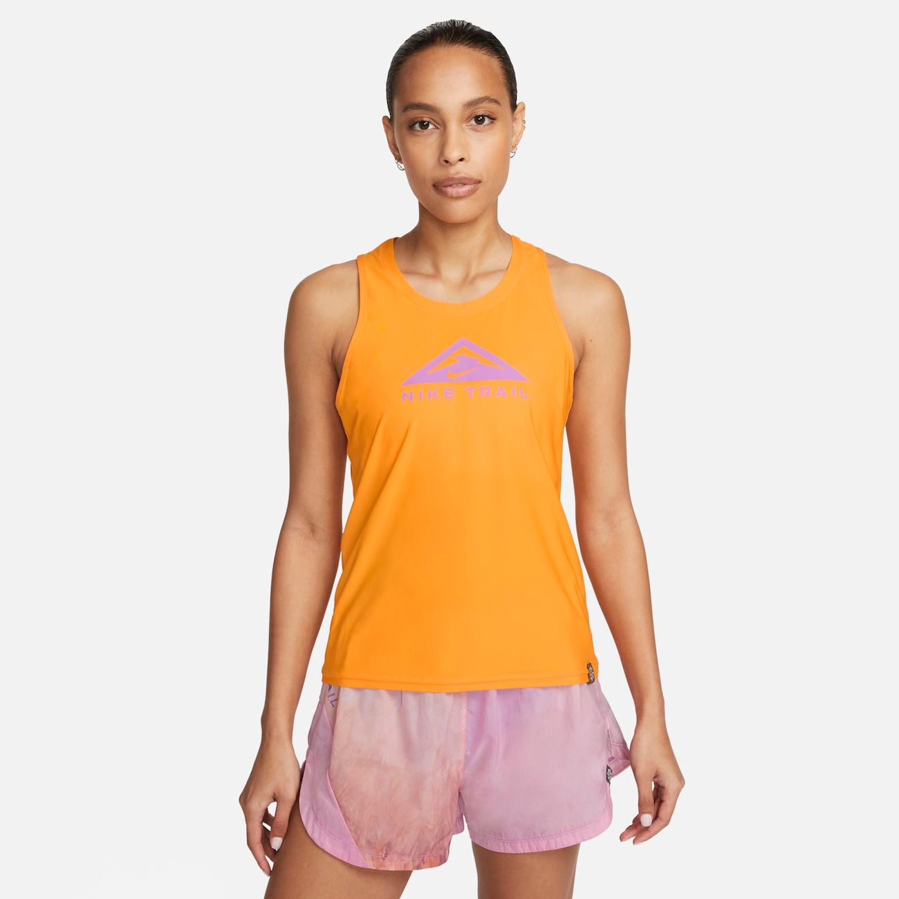 Nike Dri-FIT-trailløbetanktop til kvinder - gul