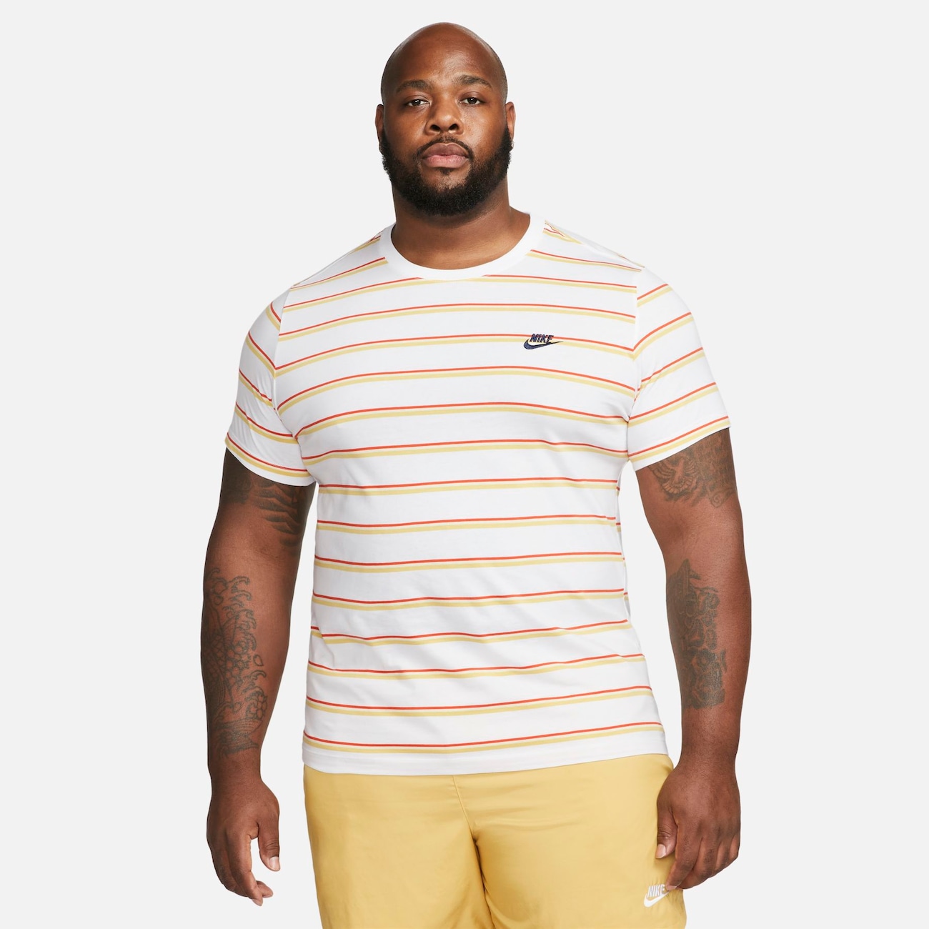 Nike striped hotsell t shirt