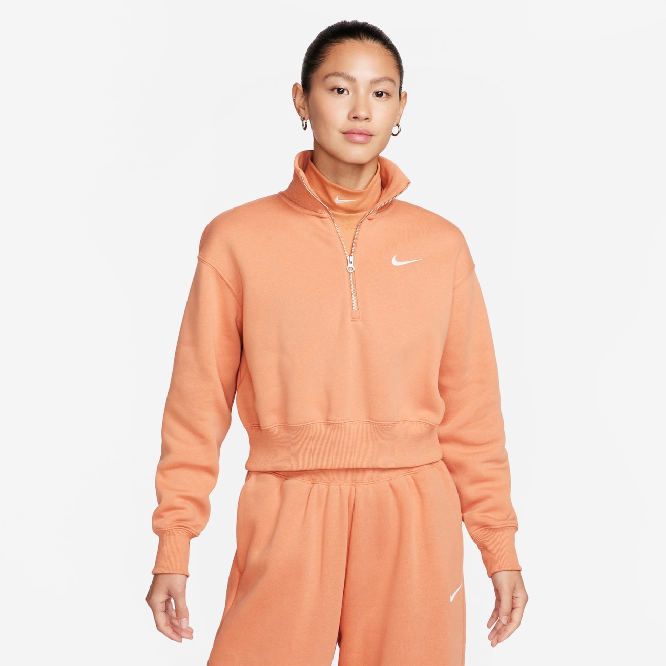 Blusão Nike Sportswear Phoenix Fleece Crop Feminino - Nike