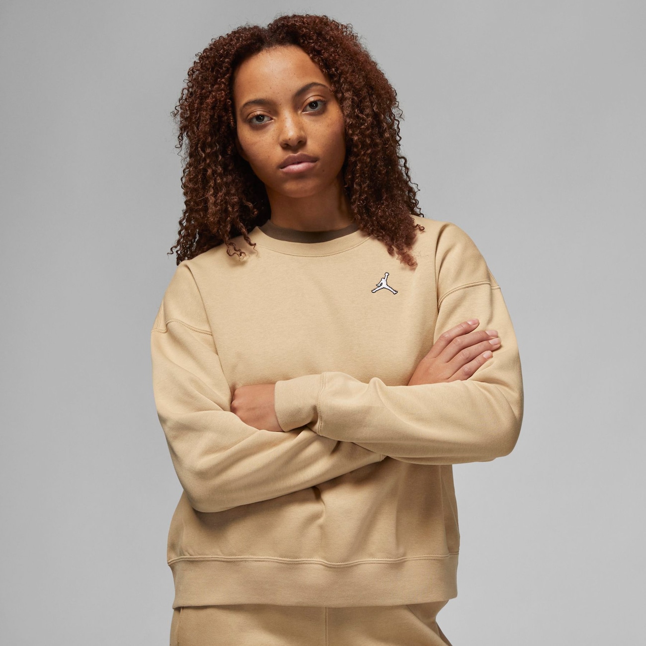 Blusão Jordan Brooklyn Fleece Crew Feminino