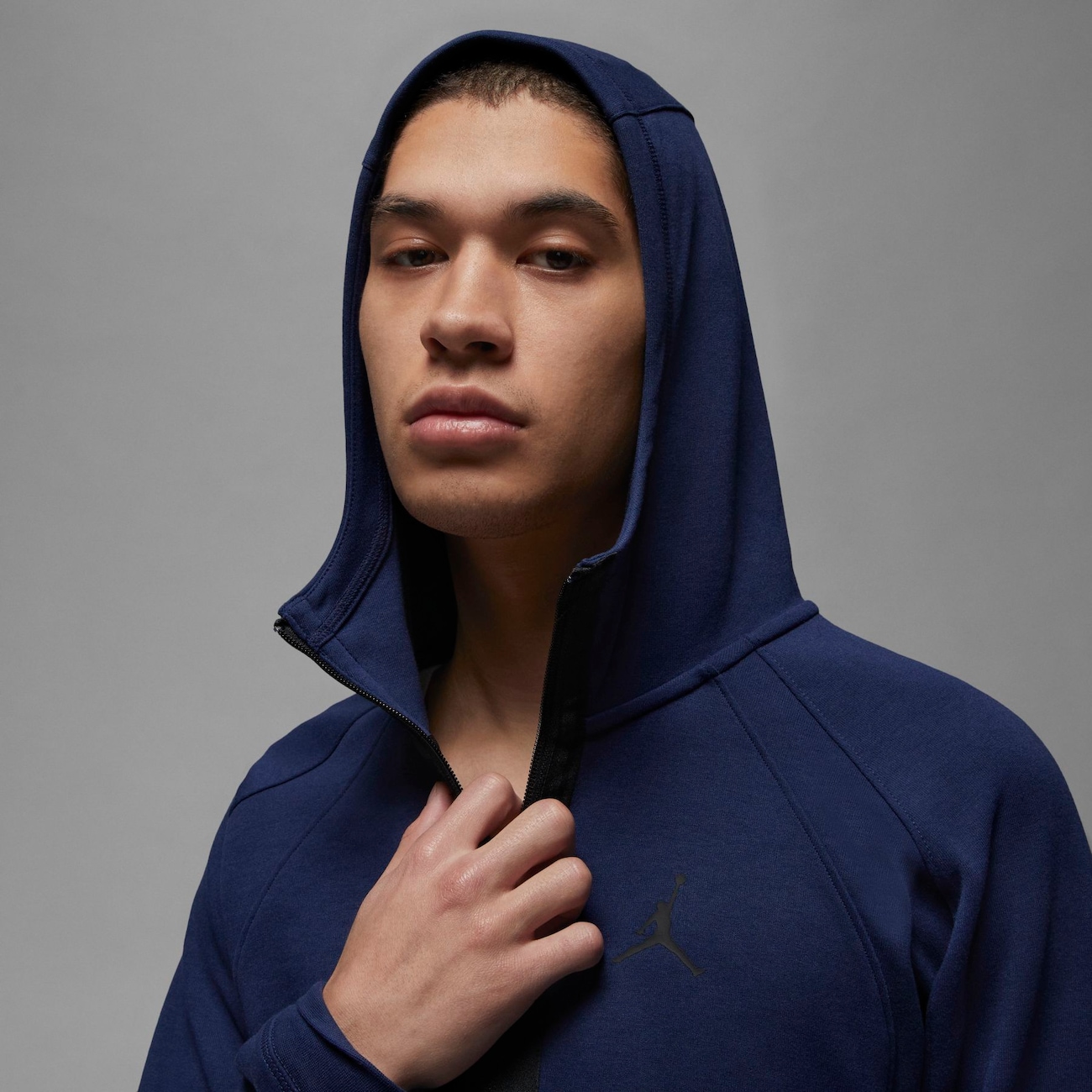 Jordan DRI-FIT ウォームアップウェア ネイビー Jaqueta Jordan Dri-FIT Sport Fleece Masculina - Nike