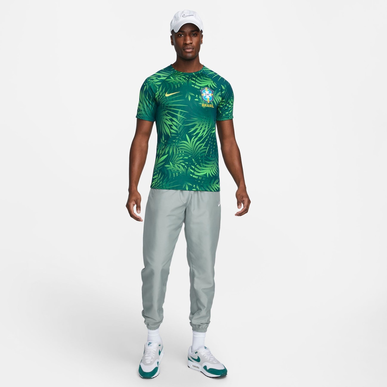 Camisa Nike Brasil pre-jogo Cbf Mnk Df Acdpr Ss - masculino