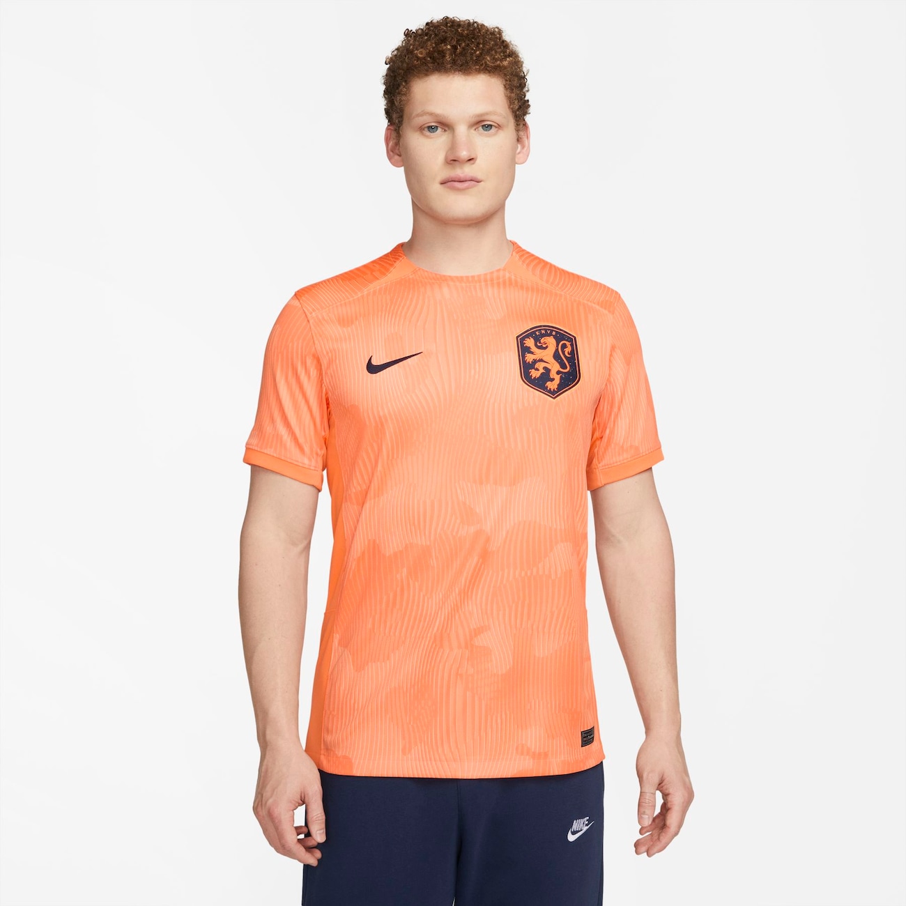 Nederland 2023 Stadium Thuis Nike Dri-FIT voetbalshirt voor heren - Oranje