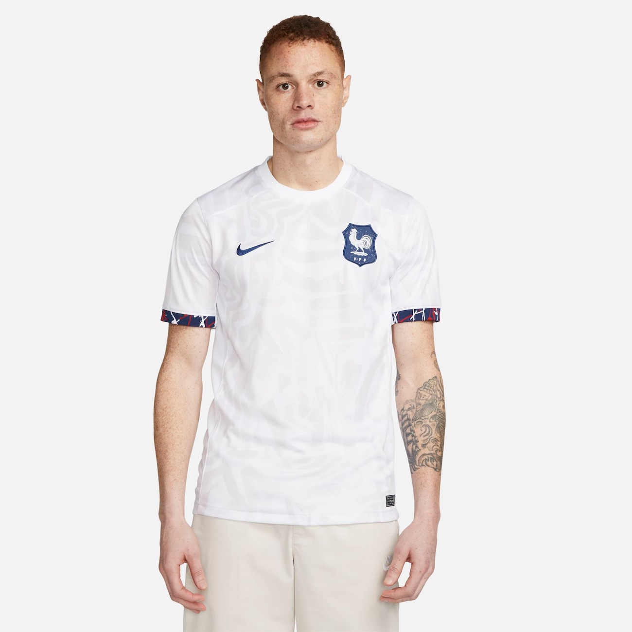 FFF 2023 Stadium Away Nike Dri-FIT-fodboldtrøje til mænd - hvid
