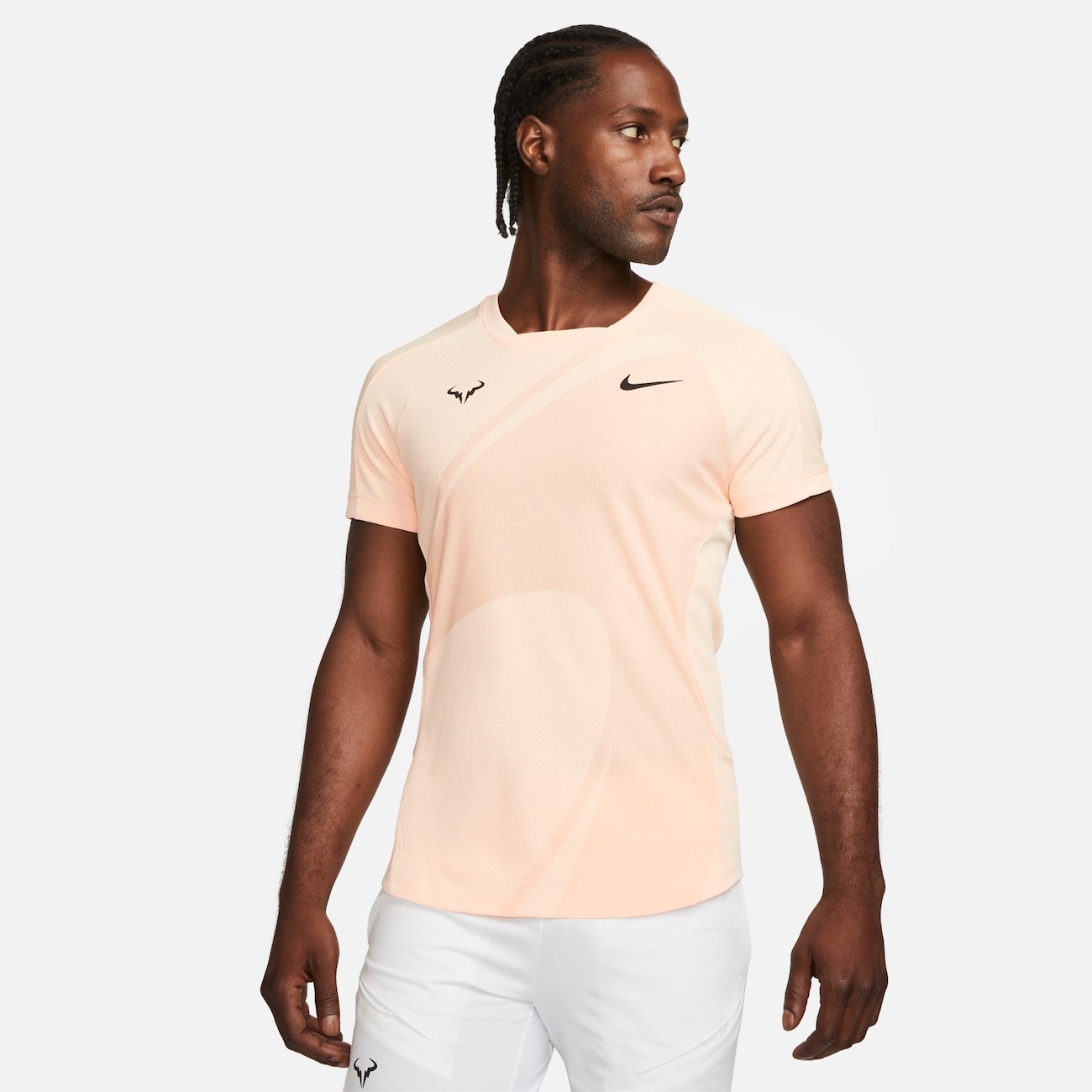 Kortærmet Rafa Nike Dri-FIT ADV-tennisoverdel til mænd - Orange