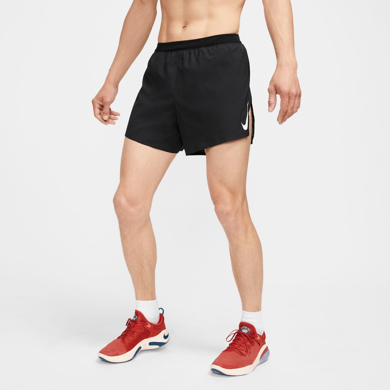 Nike Dri-FIT ADV AeroSwift Racingshorts met binnenbroek voor heren (10 cm) - Zwart