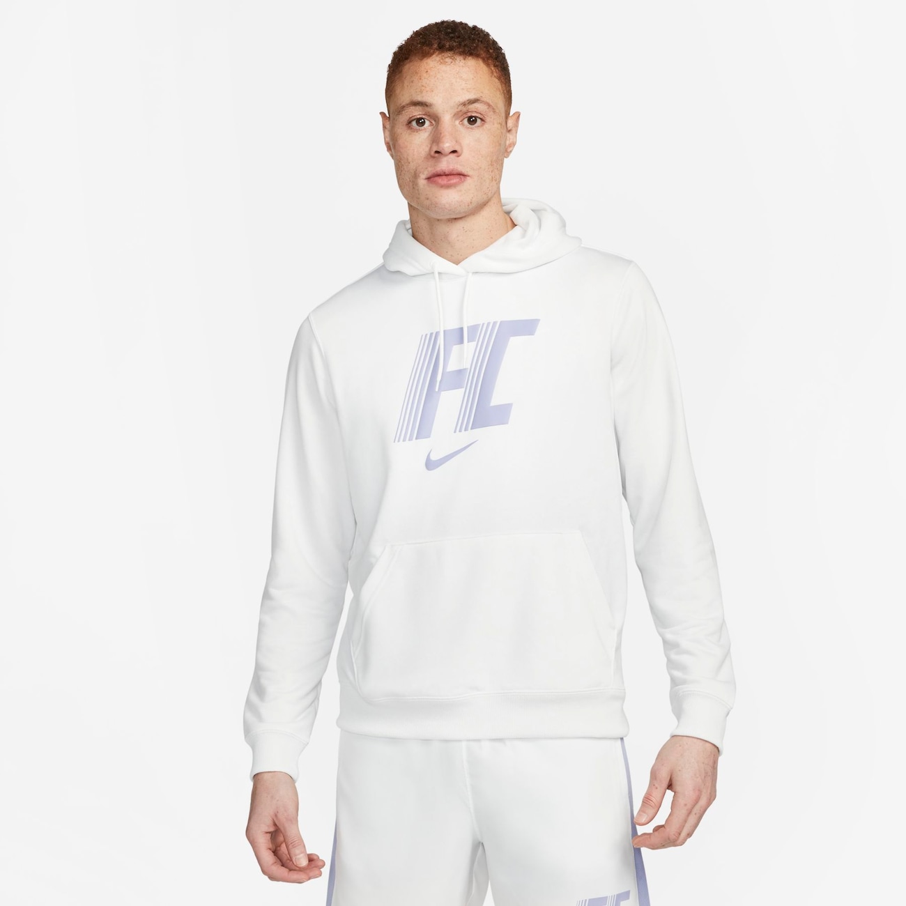 Nike Dri-FIT F.C. voetbalhoodie van fleece voor heren - Wit