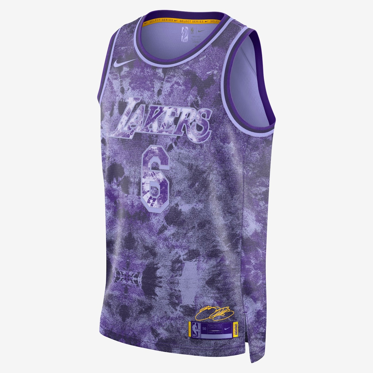Lebron James Los Angeles Lakers 2022/23 Select Series Nike Dri-FIT Swingman NBA-jersey voor heren - Paars