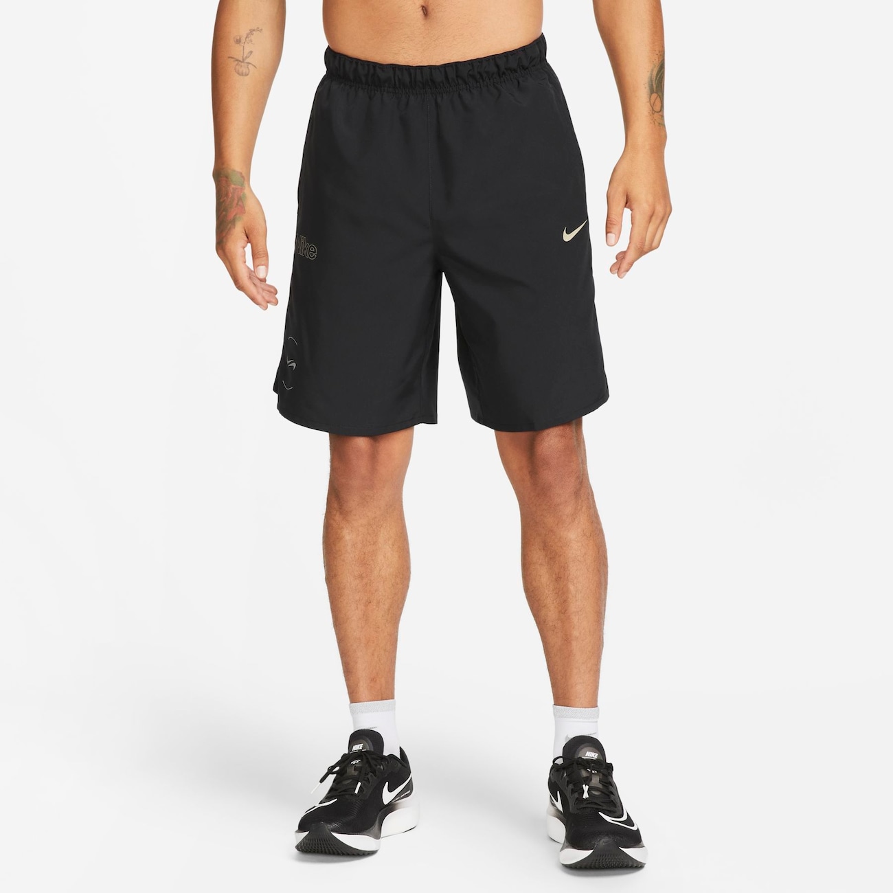 Alsidige Nike Challenger Dri-FIT-shorts (23 cm) uden for til mænd - sort