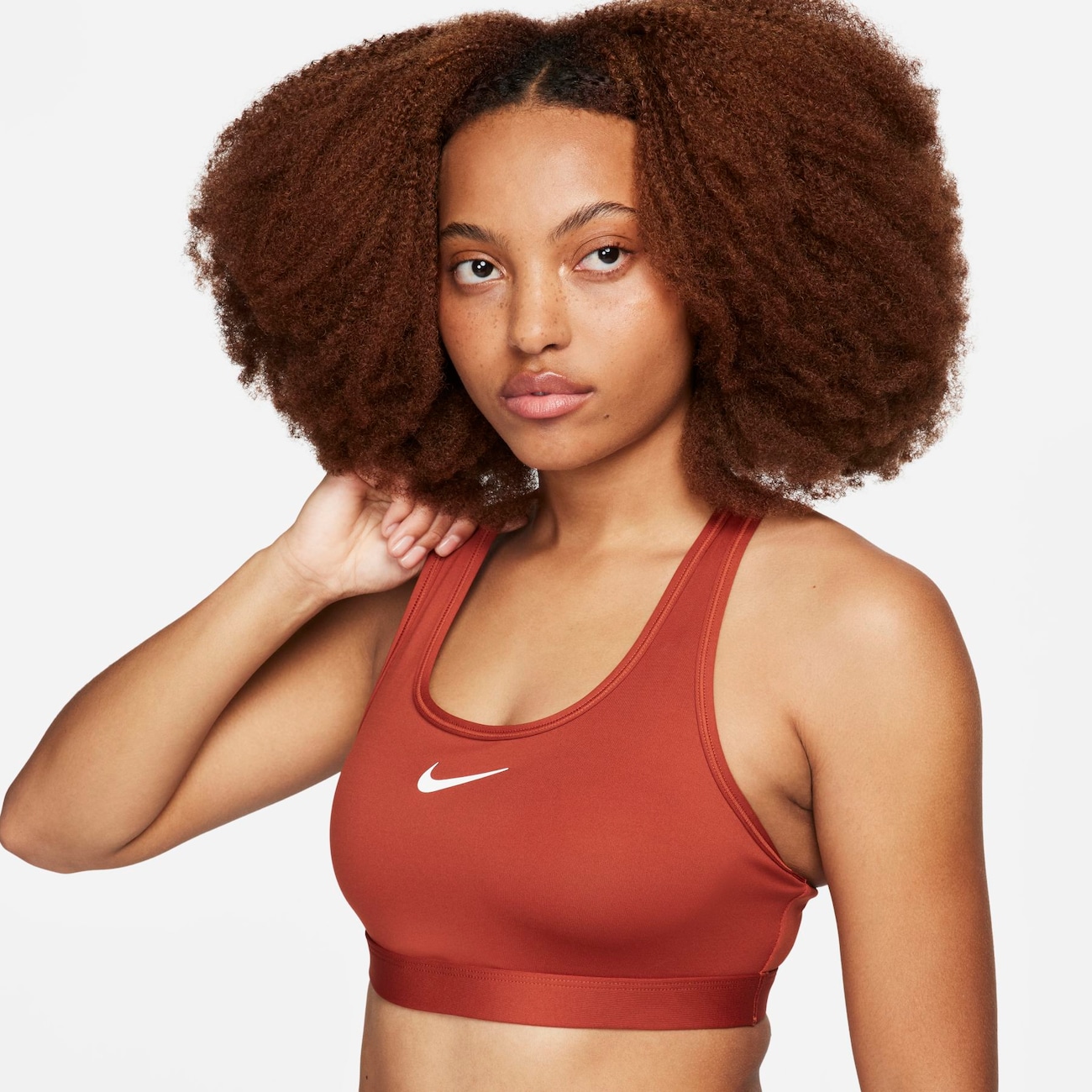 Nike Swoosh Medium Support-sports-bh med indlæg til kvinder - Orange