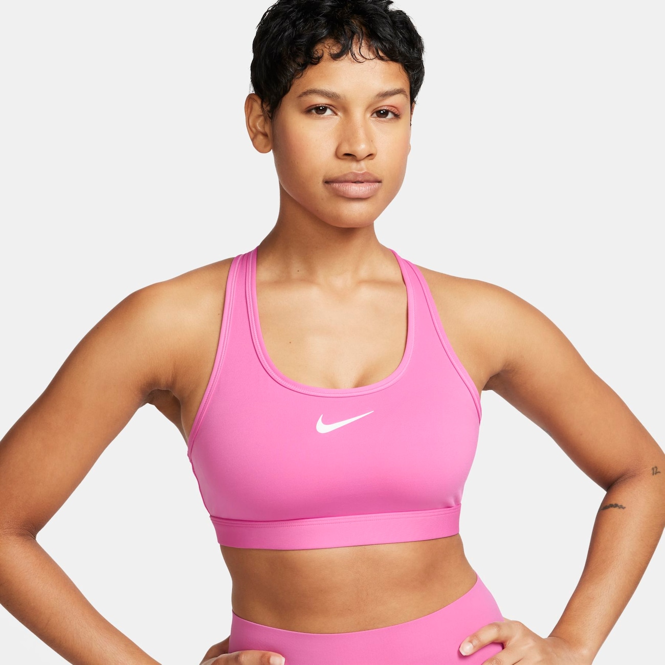 Nike Swoosh Medium Support-sports-bh med indlæg til kvinder - rød