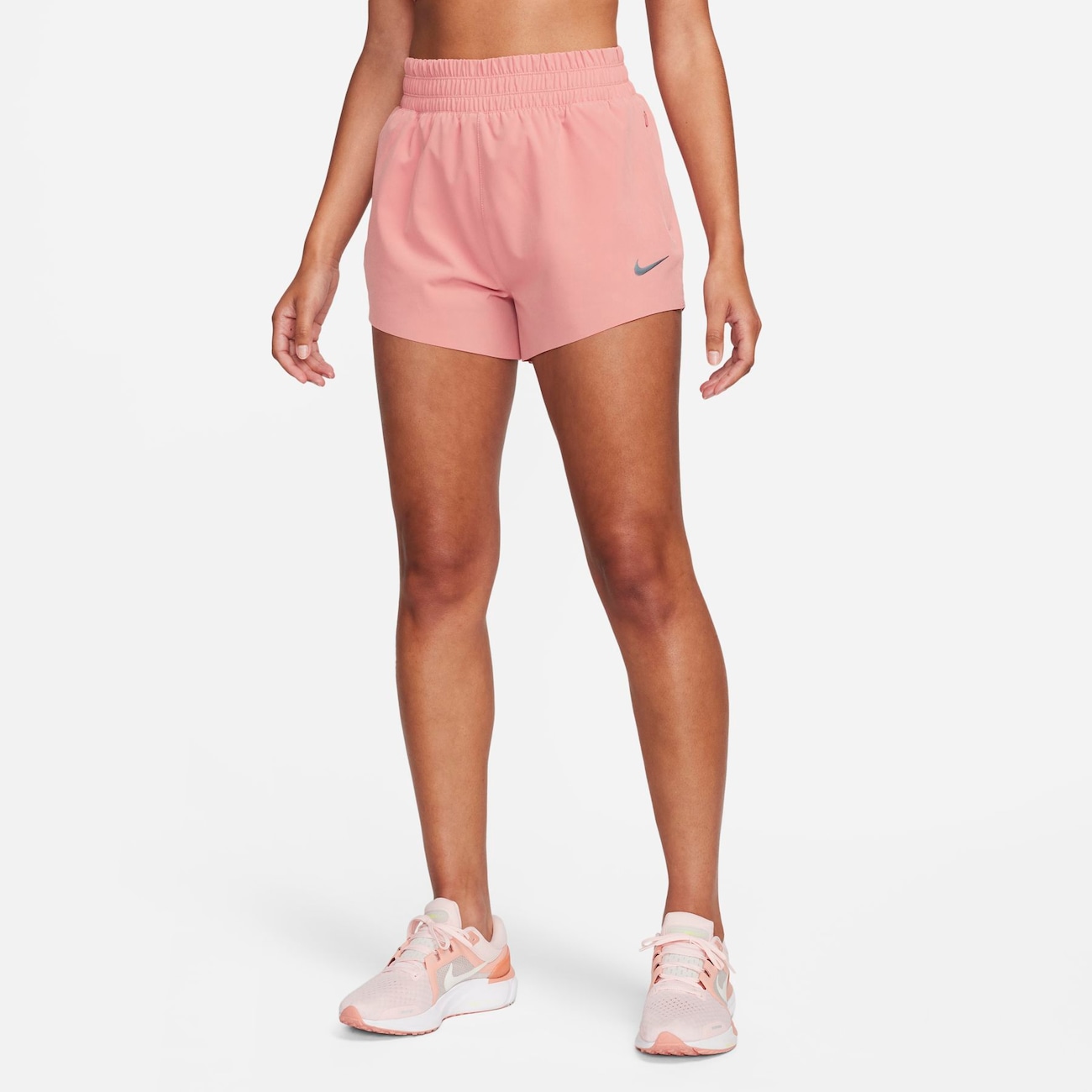 Nike Dri-FIT Running Division hardloopshorts met binnenbroekje, hoge taille en zakken voor dames (8 cm) - Roze