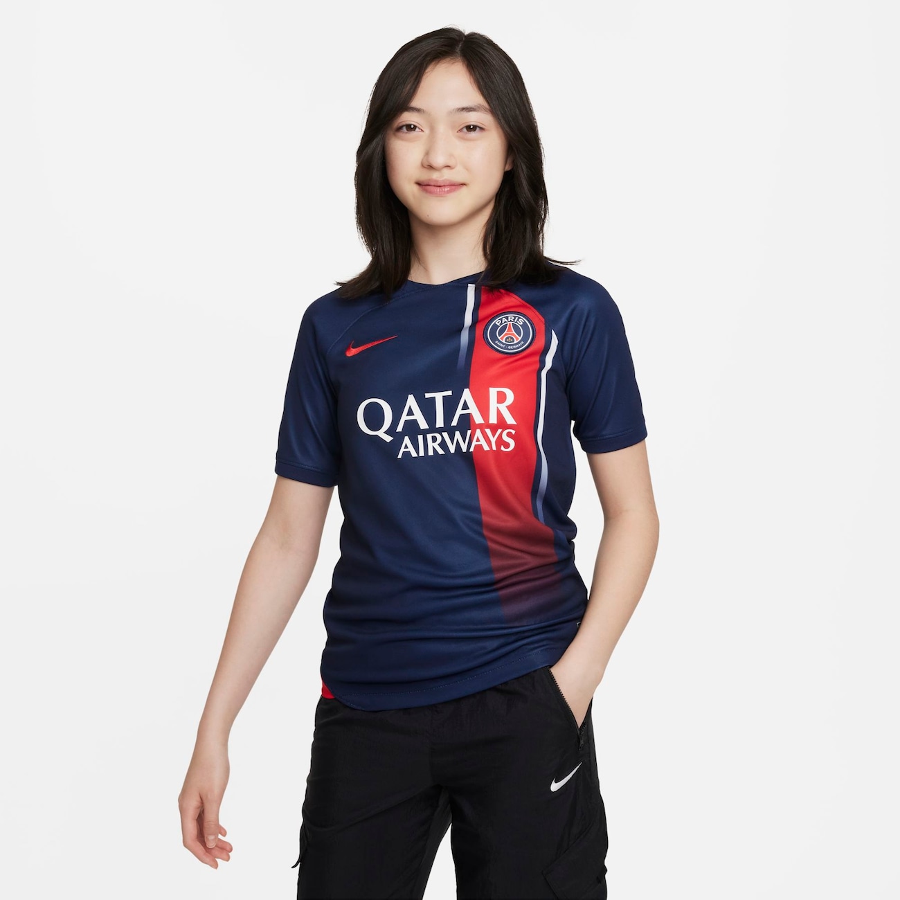 Camisa Nike PSG I 2023/24 Torcedor Pro Infantil