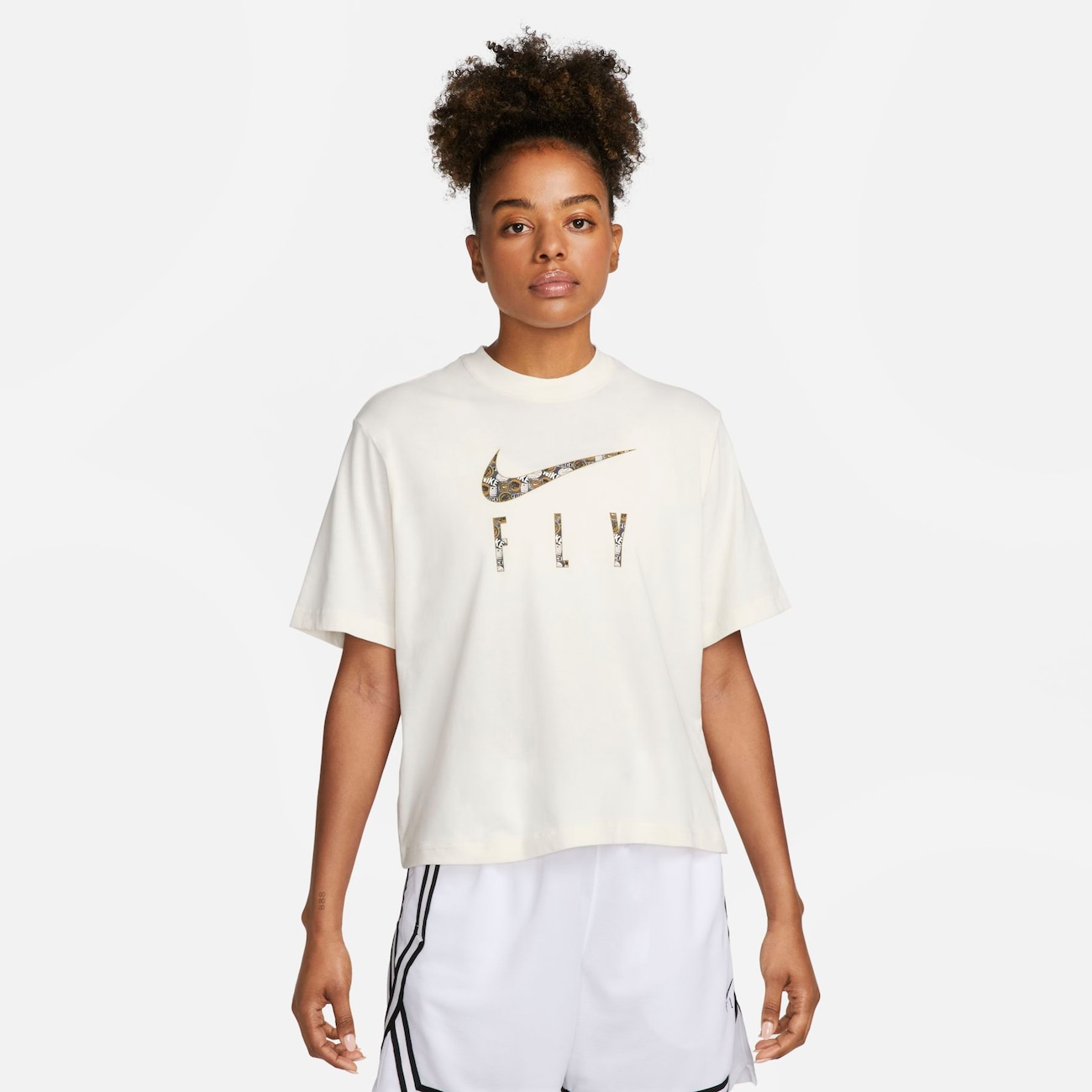 Nike Dri-FIT Swoosh Fly-T-shirt til kvinder - brun