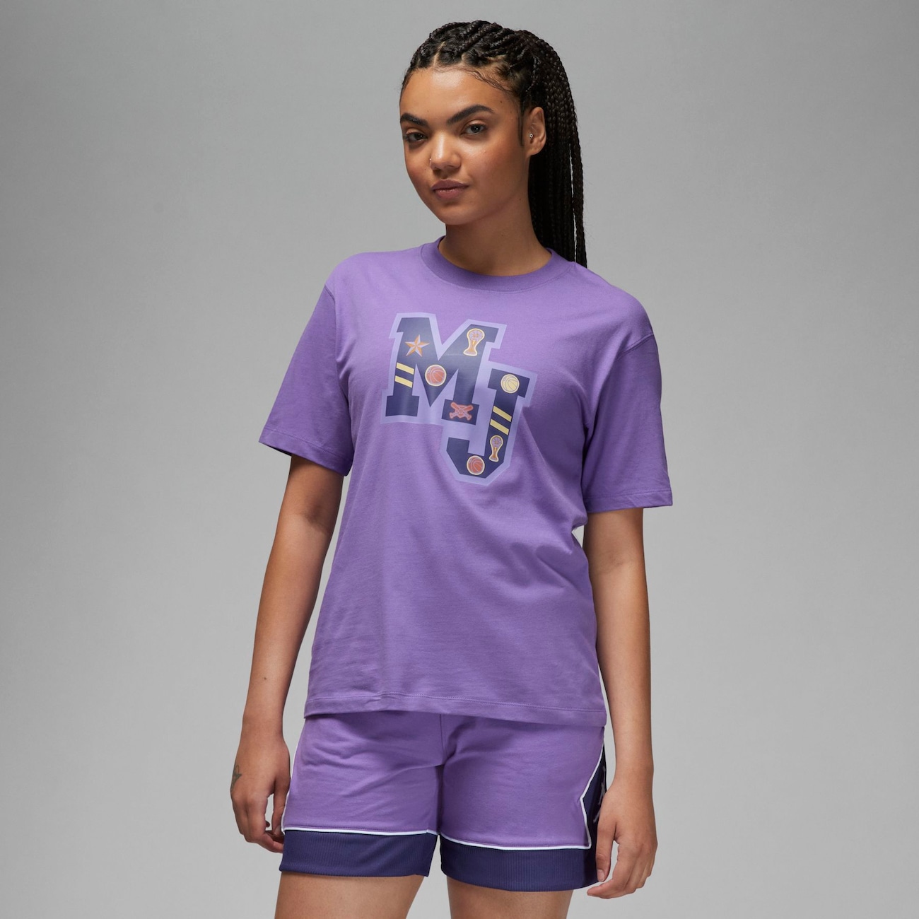 Jordan-kæreste-T-shirt med grafik til kvinder - lilla