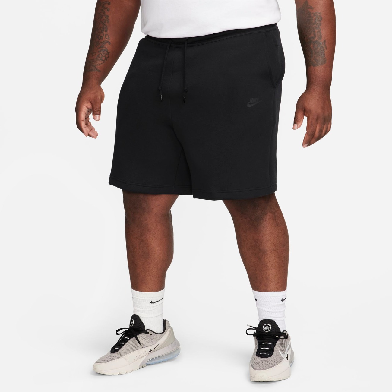 Nike tech cheap fleece grey shorts