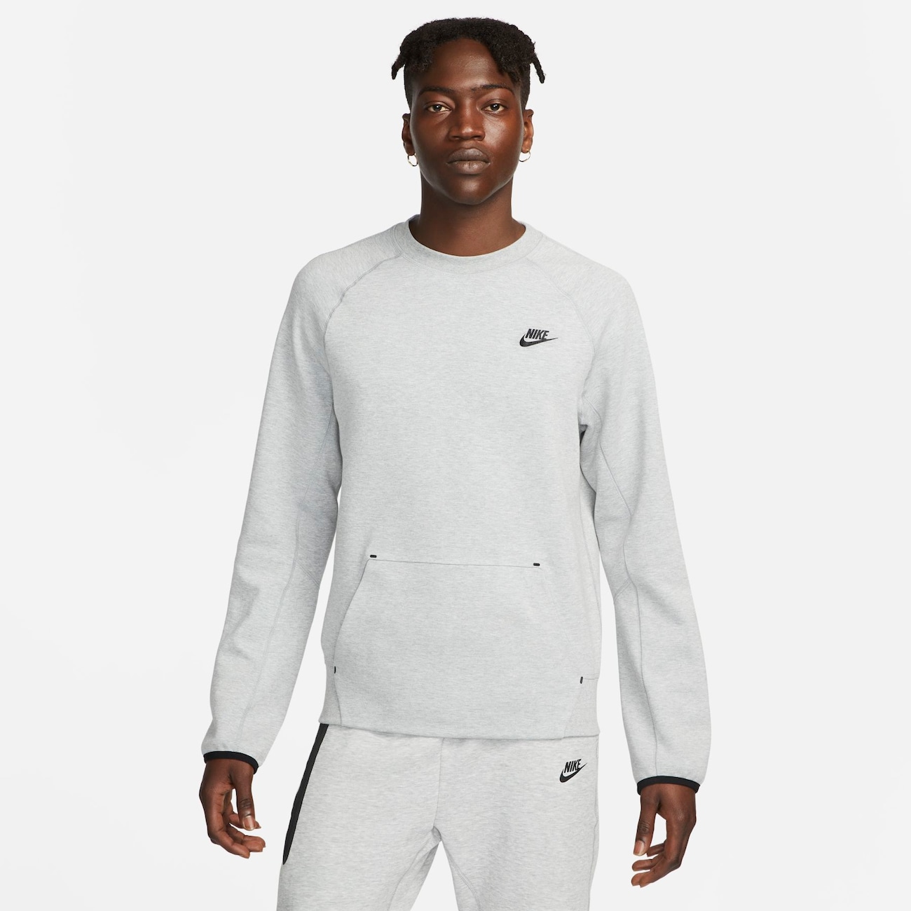 Nike Sportswear Tech Fleece OG-sweatshirt med rund hals til mænd - grå