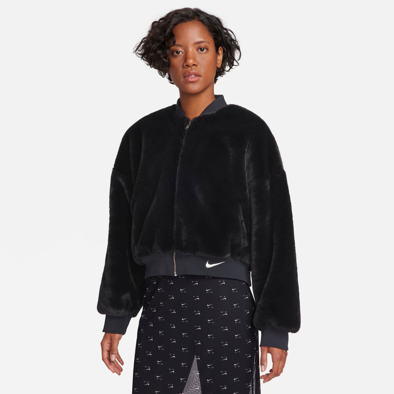 Jaqueta Nike Sportswear Faux Fur Feminina