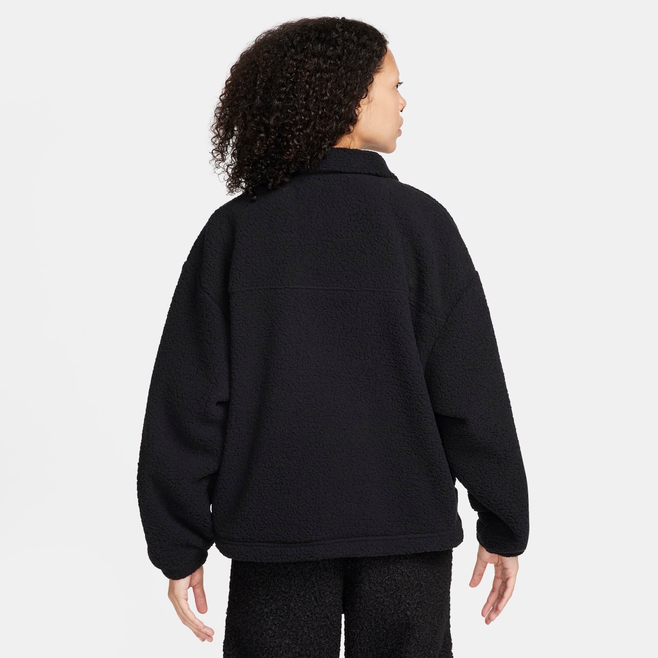 トップス andwang fluffy fleece black Jaqueta Nike Sportswear Sherpa Feminina - Nike