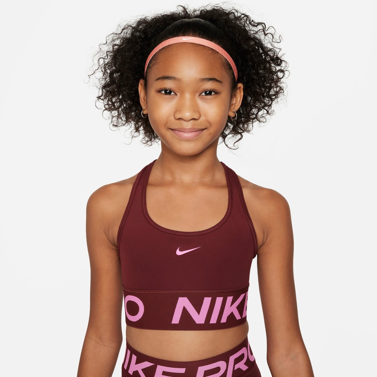 Nike Pro Swoosh Dri-FIT sport-bh voor meisjes - Rood