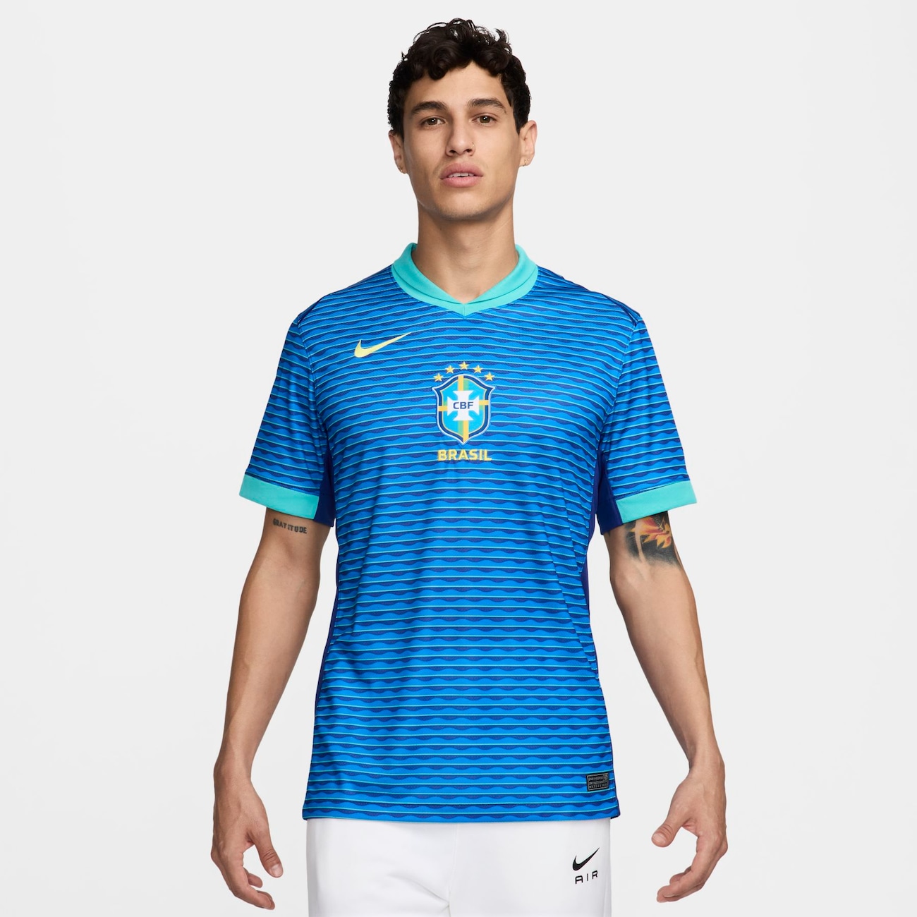 Camisa Nike Brasil II 23/24 Torcedora Pro Masculina - Azul/Verde