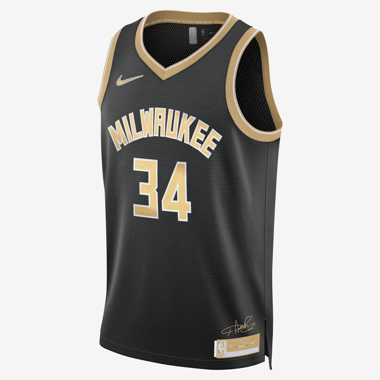 Regata Nike NBA Giannis Antetokounmpo Milwaukee Bucks 2024/25 Select Series Masculina