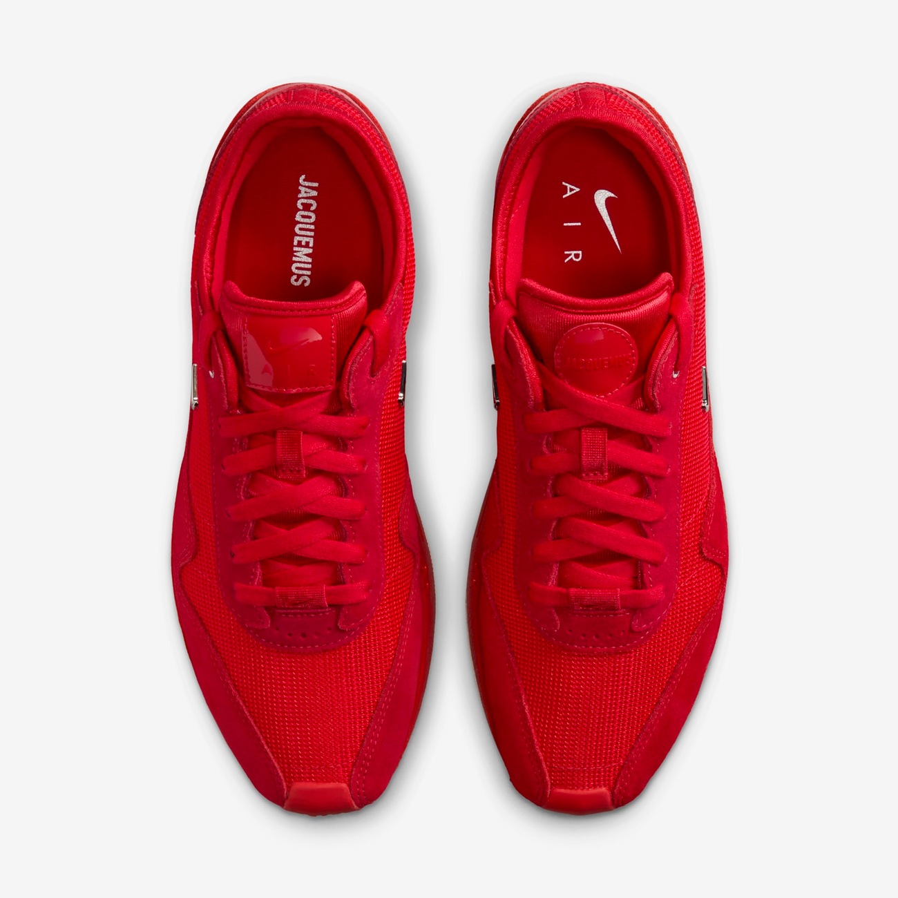Air Max 1 x Jacquemus University Red and Metallic Silver - Nike