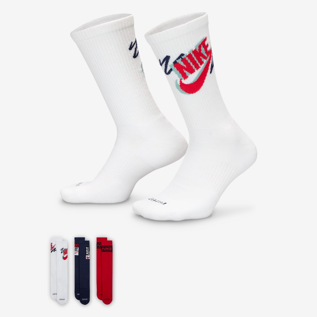 Meias Nike Everyday Plus (3 Pares) Unissex