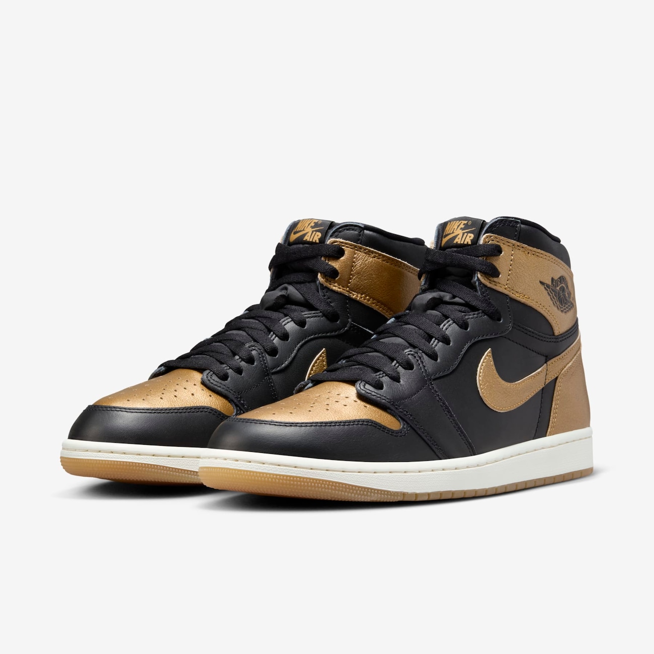 Black and shops gold jordans 23