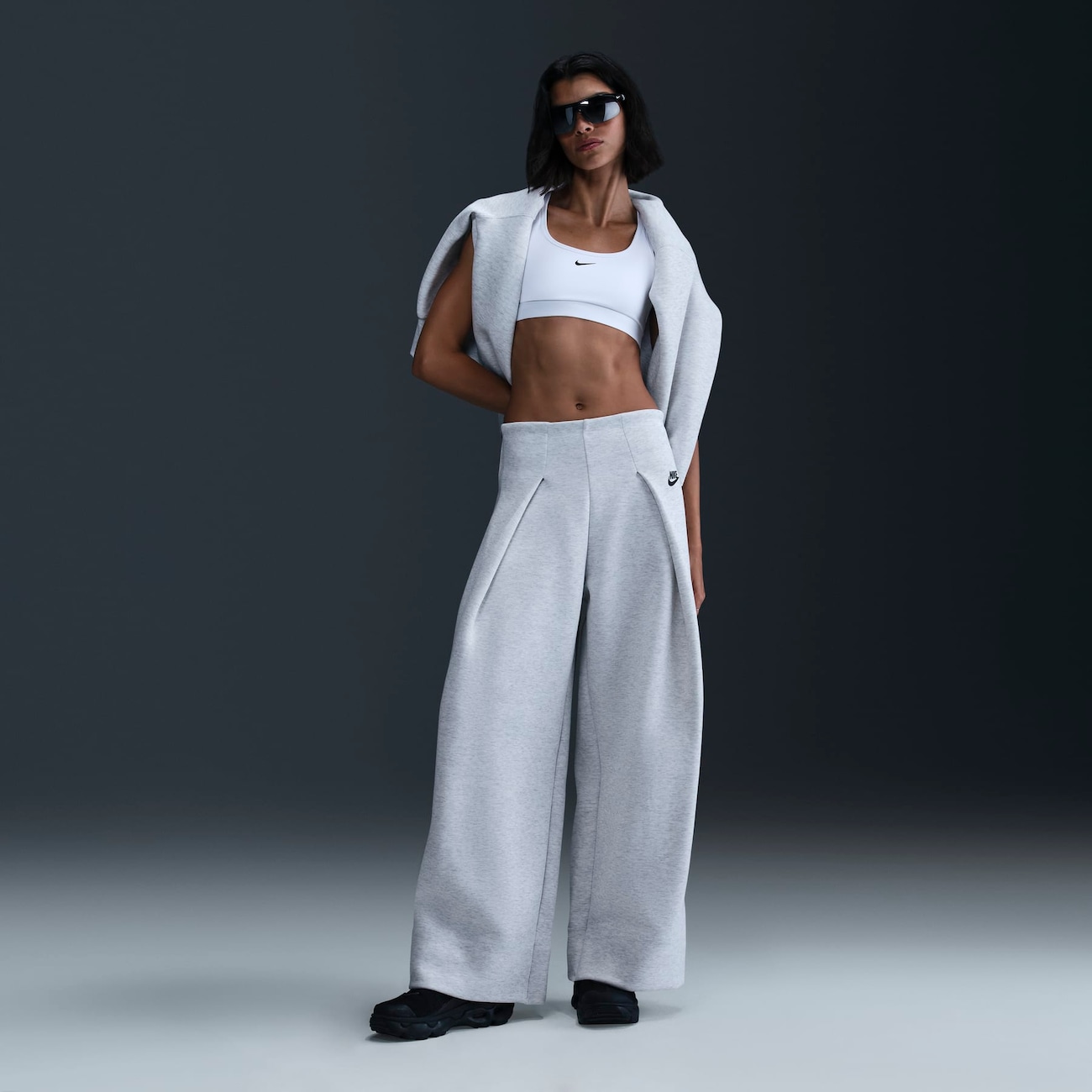 Calça Nike Sportswear Fleece Wide Feminina - Nike