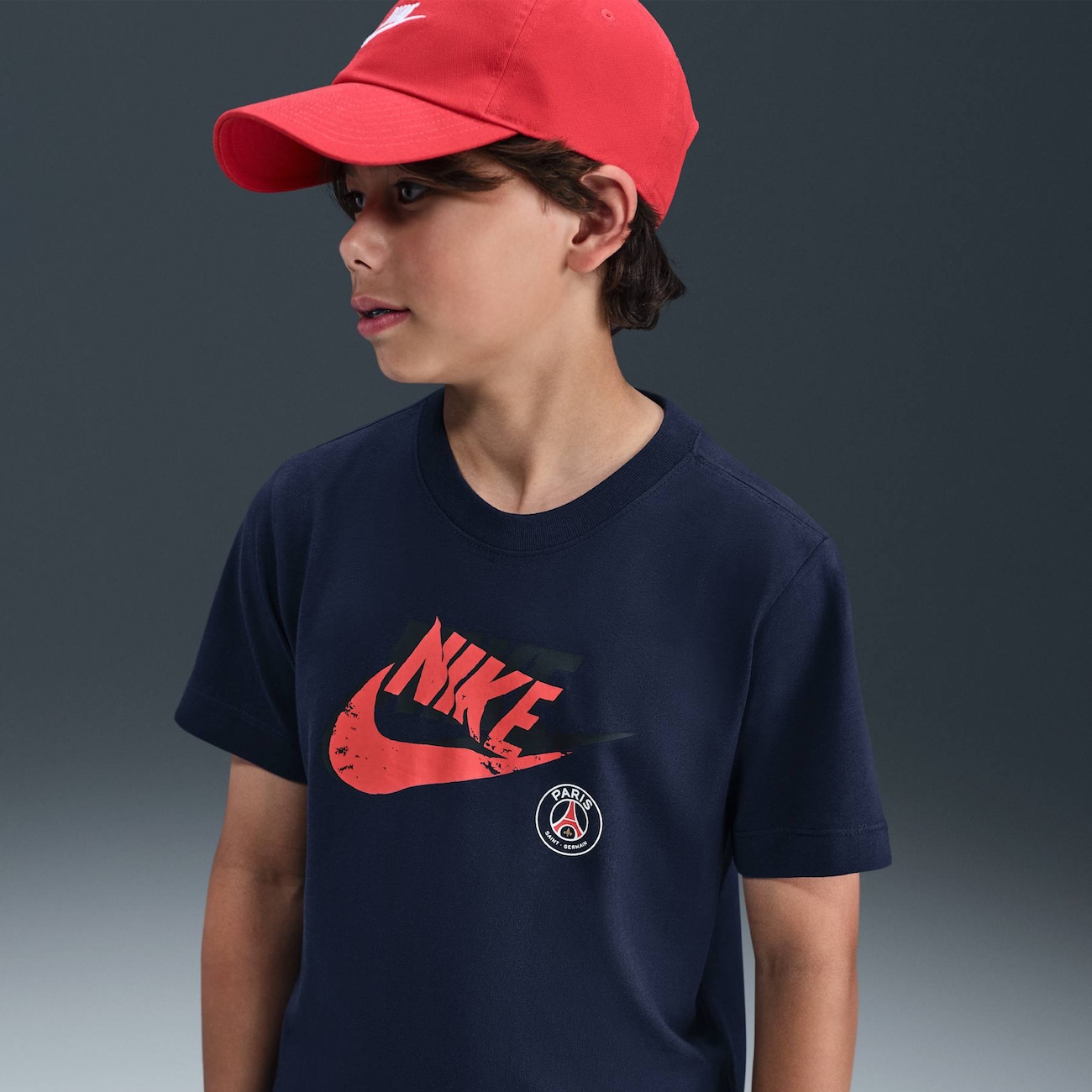 Camiseta Paris Saint-Germain Nike Futura Infantil