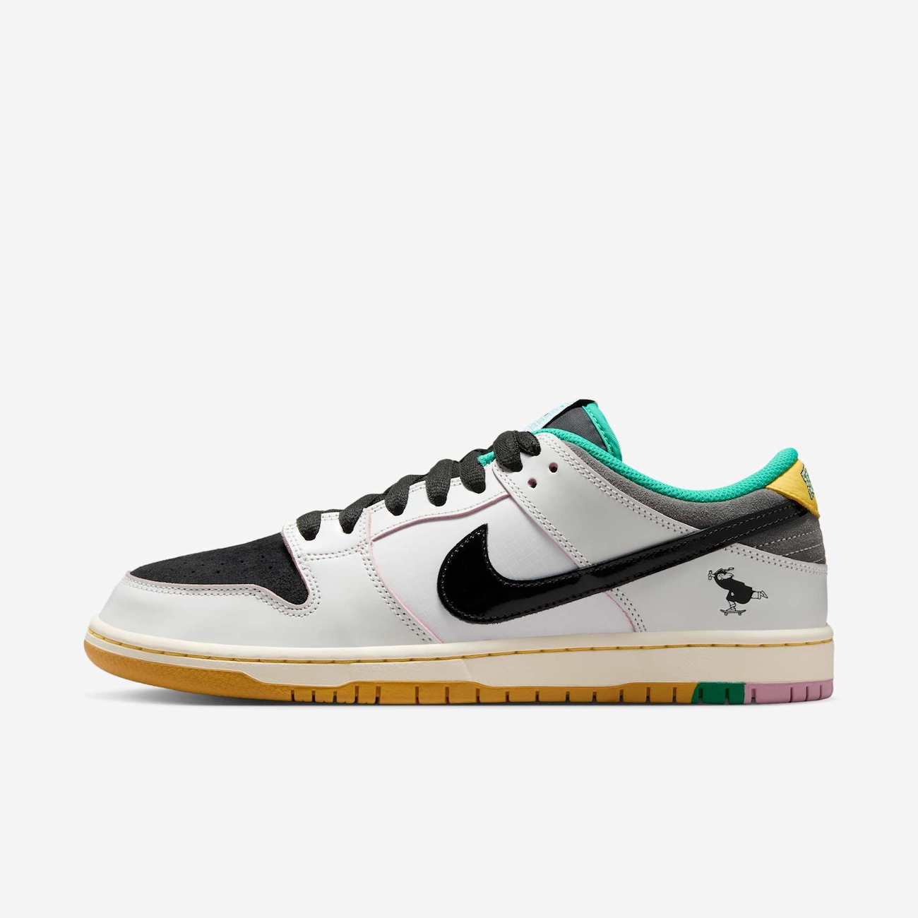 SB Dunk Low Pro x CSEF White and Black - Nike