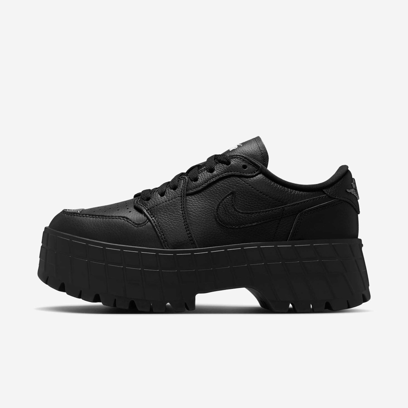 靴 W AIR JORDAN 1 LOW BROOKLYN Triple Black Women's Air Jordan 1 Brooklyn Low Metallic Black - Nike