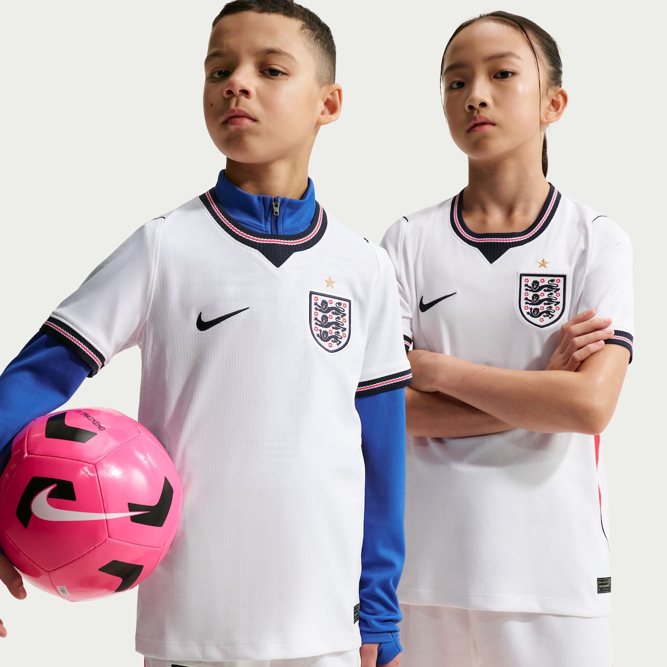 Camisa Inglaterra Nike I 2026/27 Torcedor Pro Infantil