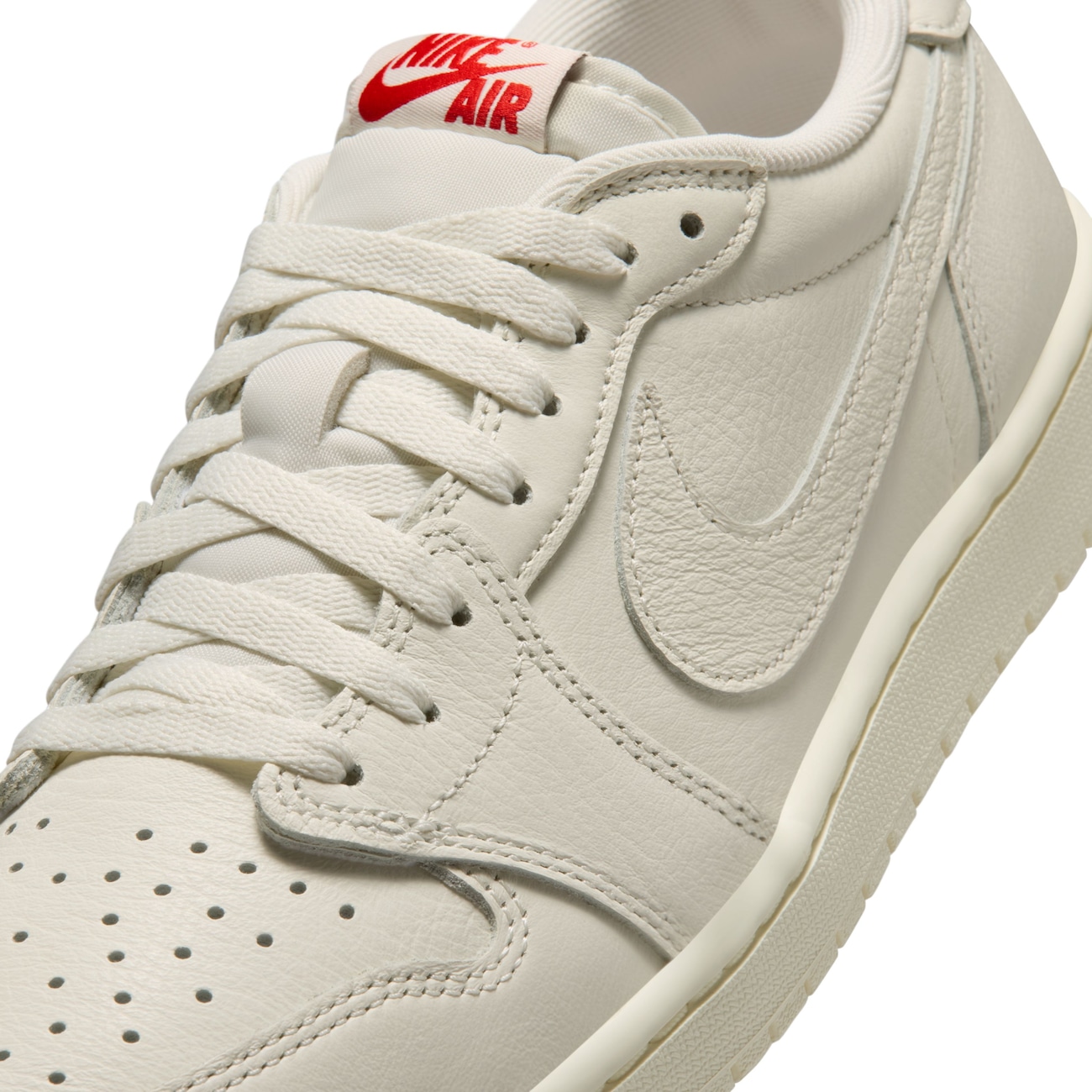 Air Jordan 1 Retro Low OG Sail and University Red - Nike