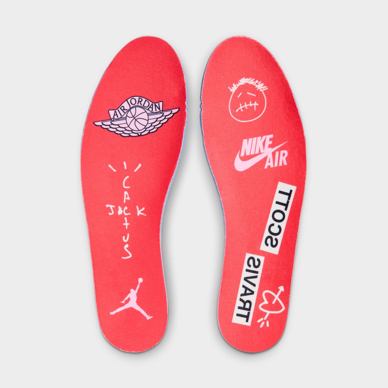 Air Jordan 1 Low x Travis Scott Shy Pink and Tropical Pink - Nike