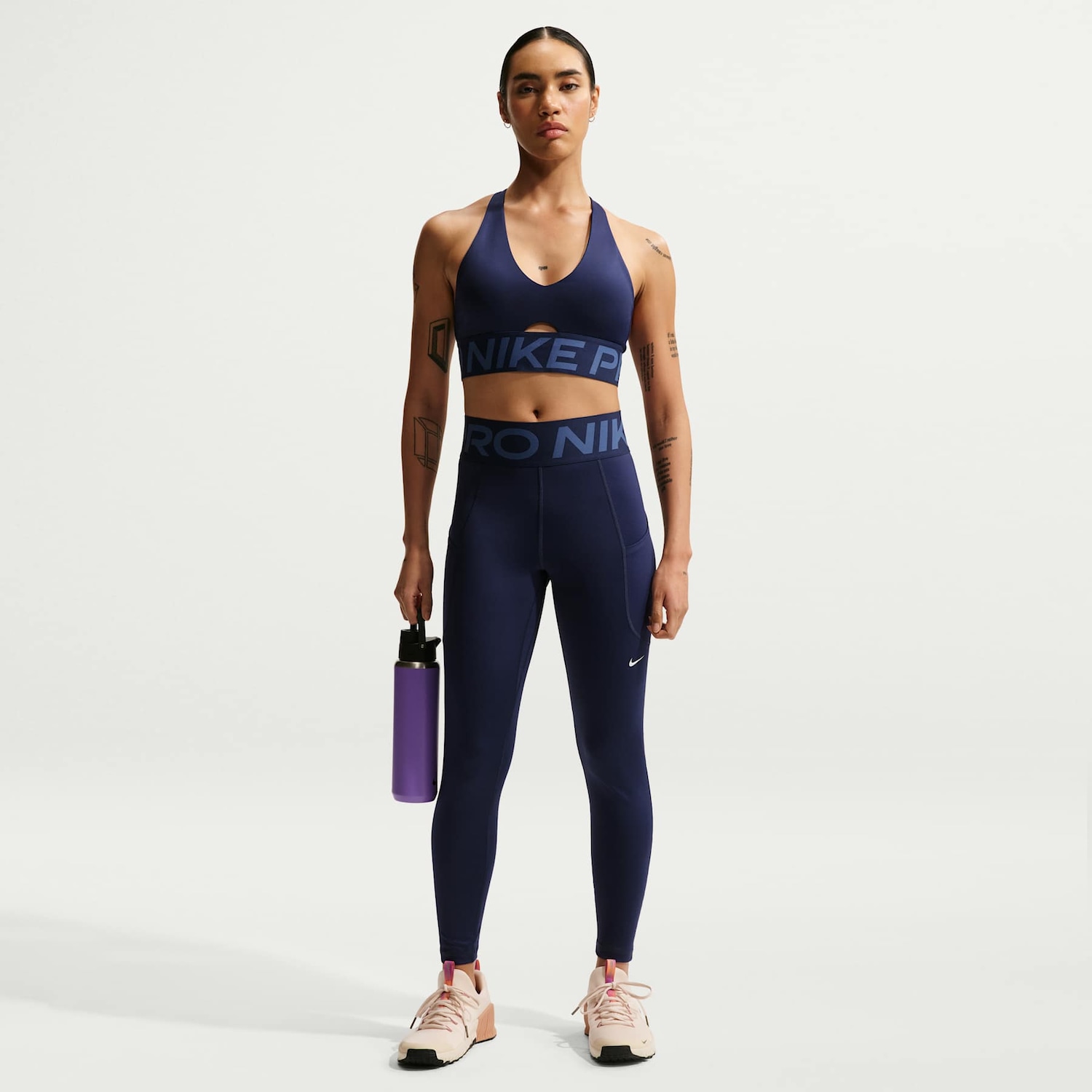 Vista 2 Legging Nike Pro Sculpt Feminina azul Nike azul