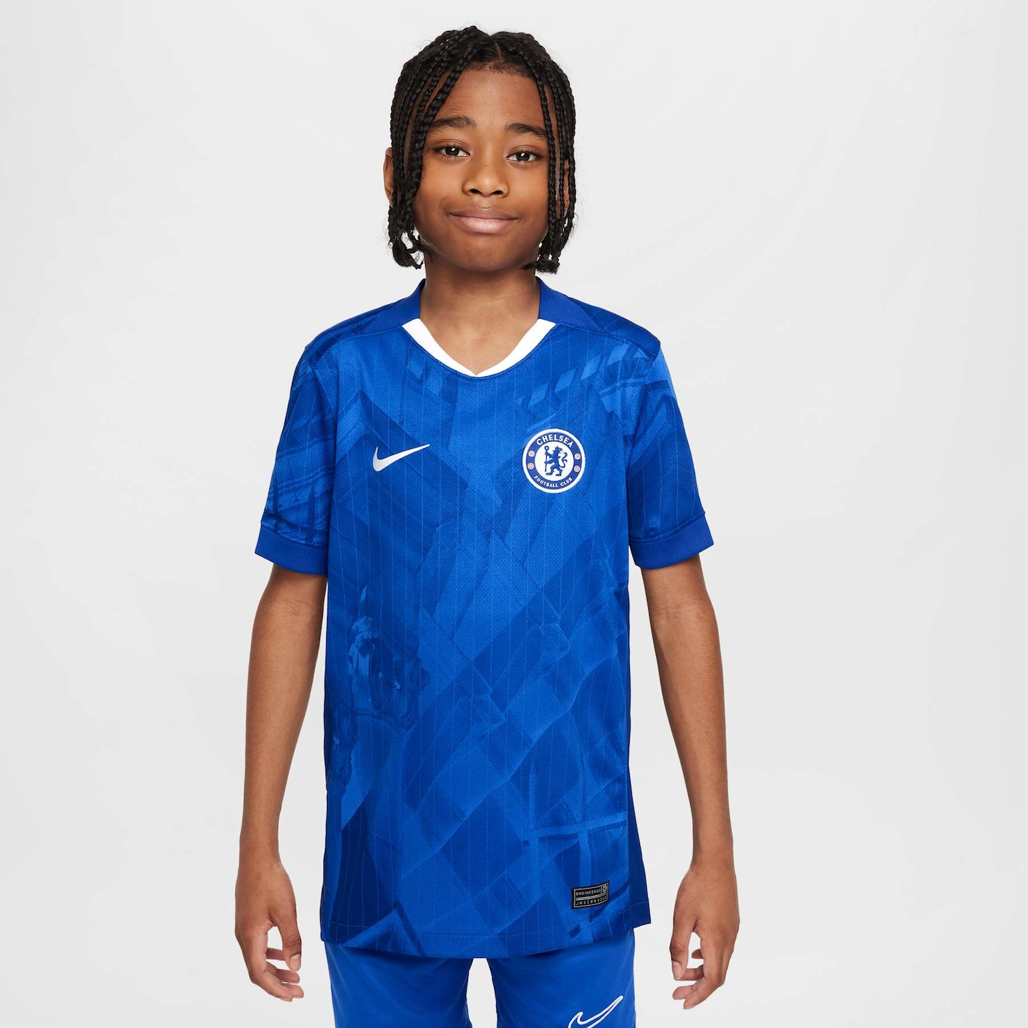 Camisa Nike Chelsea I 2025/26 Torcedor Pro Infantil
