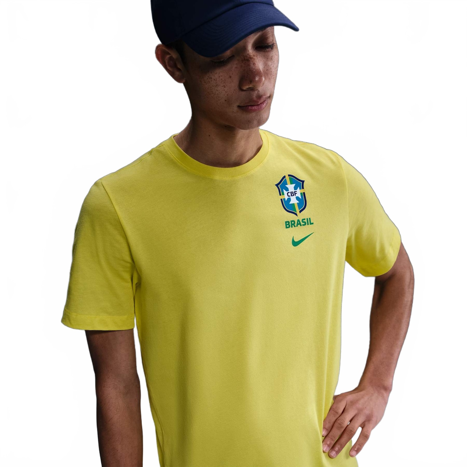 Camiseta Nike Brasil Crest Masculina