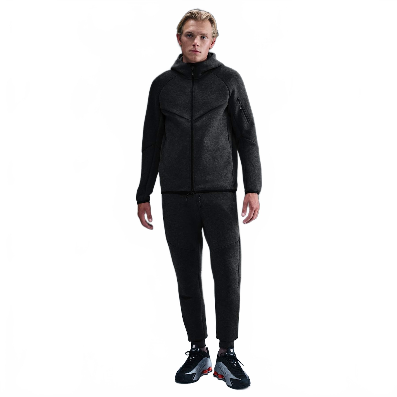 Vista 2 Calça Nike Sportswear Tech Fleece Masculina Preto Nike Sportswear Preto