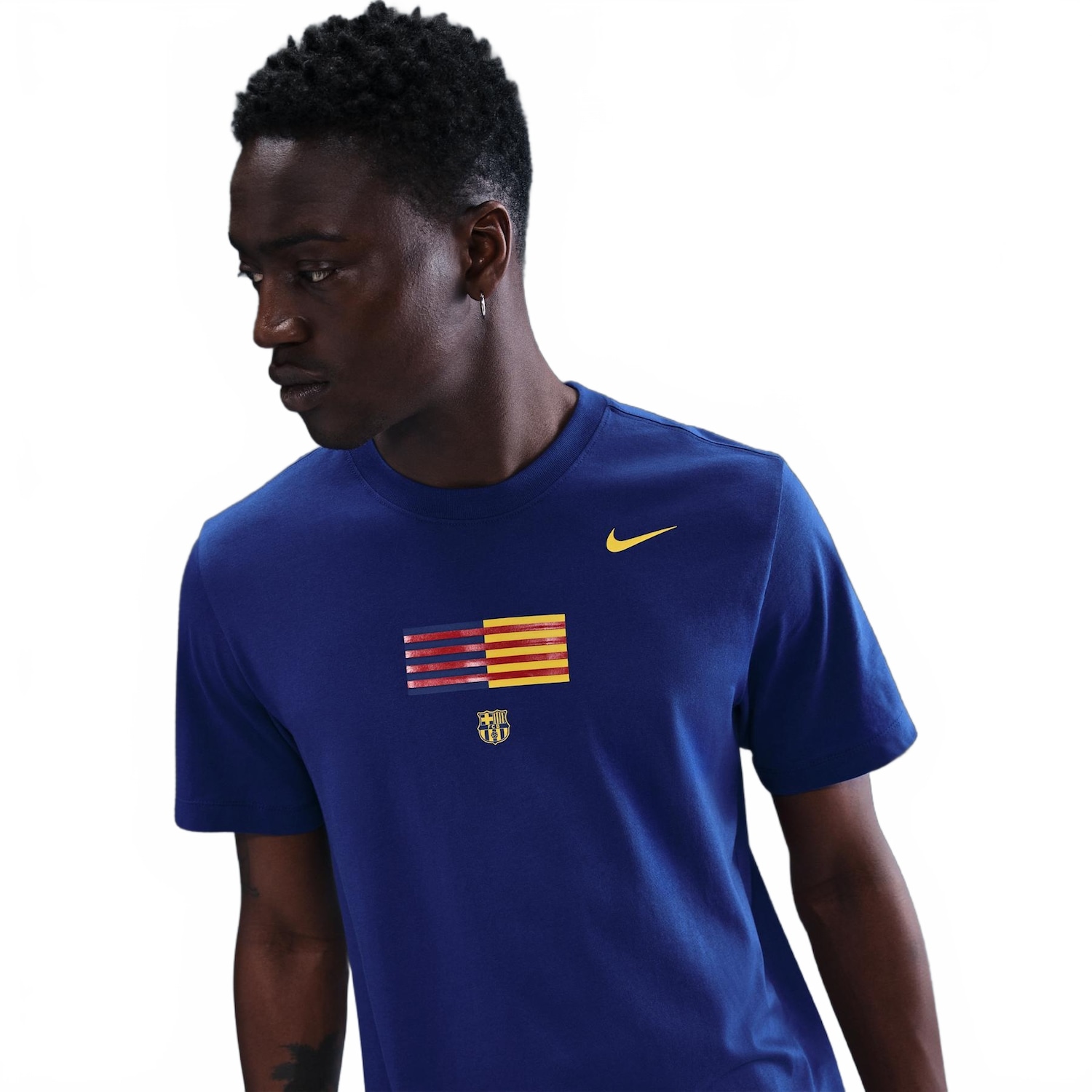 Camiseta Barcelona Nike Bandeira Masculina Camiseta Barcelona Nike Bandeira Masculina