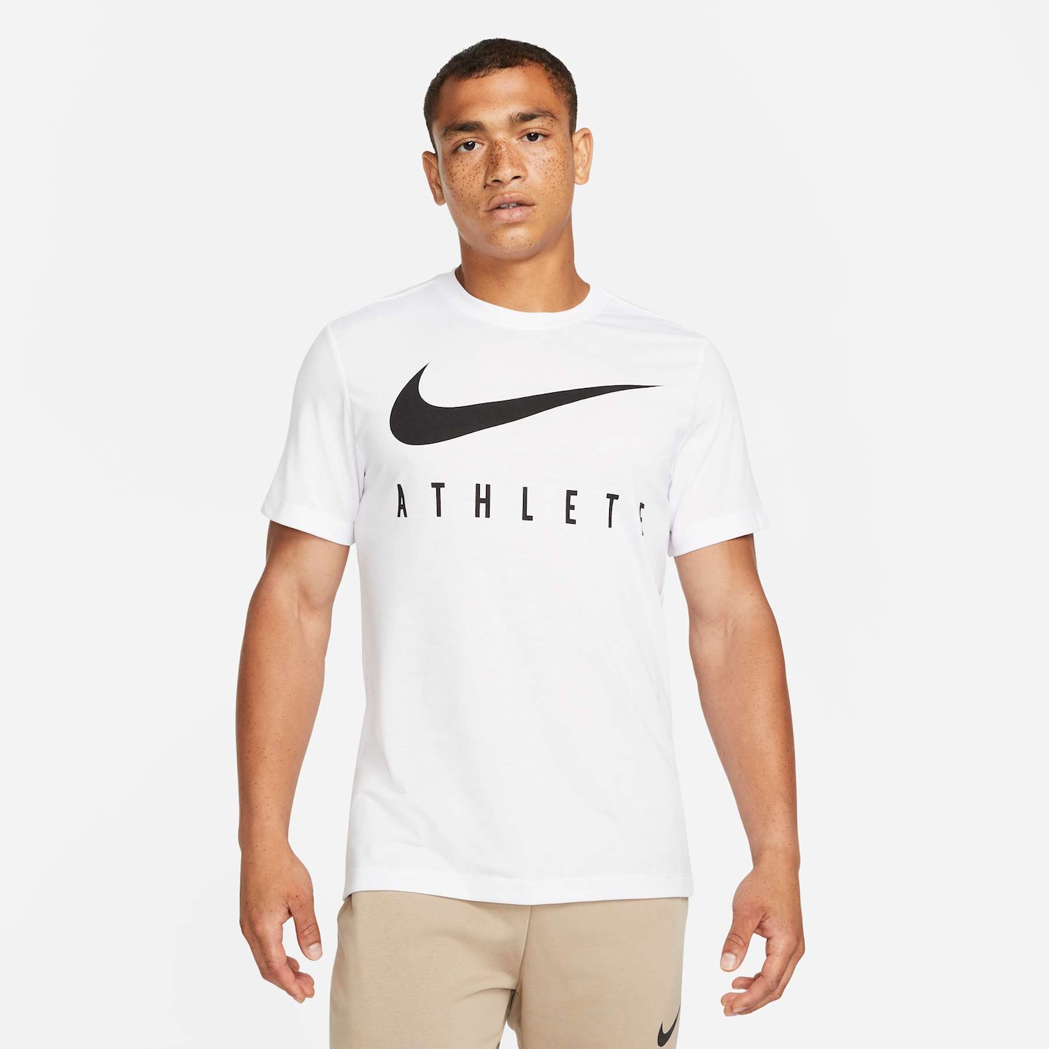 Camiseta Dri-FIT Nike Athletee Masculina | Cor: Branco | Tamanho: G