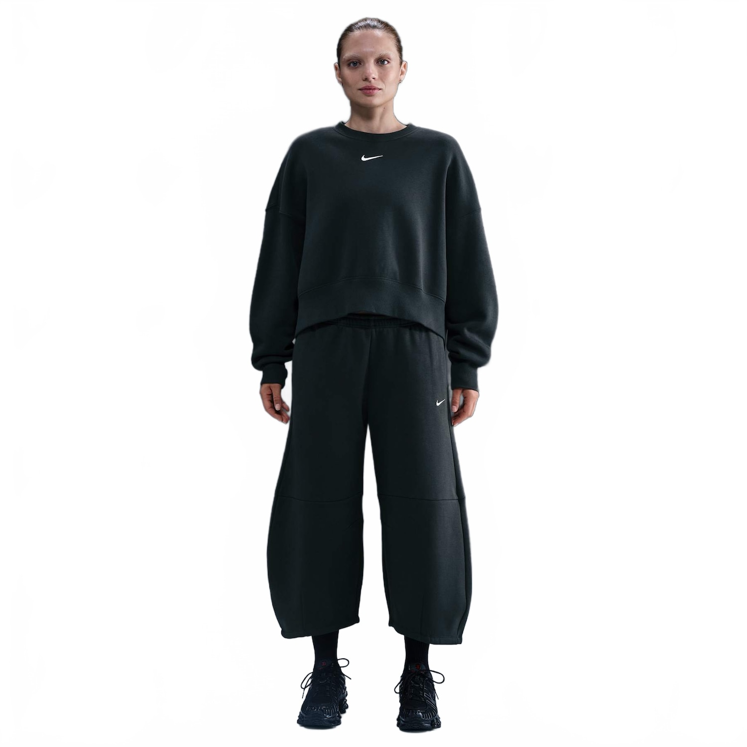 Vista 2 Calça Nike Sportswear Wide Leg Feminina Vinho Nike Sportswear Vinho