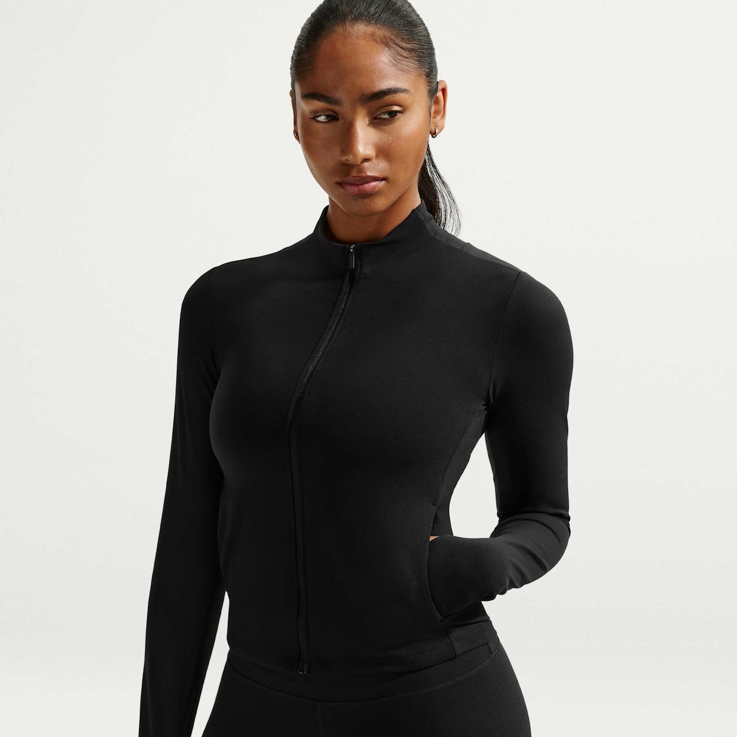 Jaqueta Dri-FIT Nike Manga Longa Zenvy Feminina | Cor: Preto | Tamanho: G