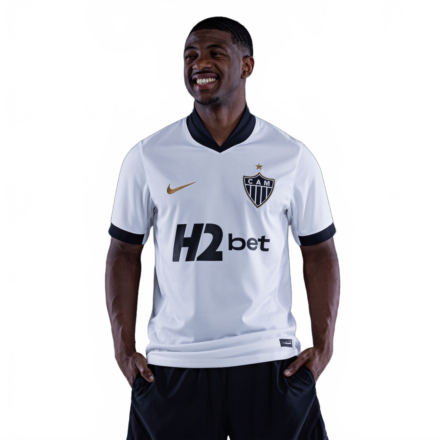 Vista 2 Camisa Atlético Mineiro Nike II 2026/27 Torcedor Pro Masculina Branco Nike Branco