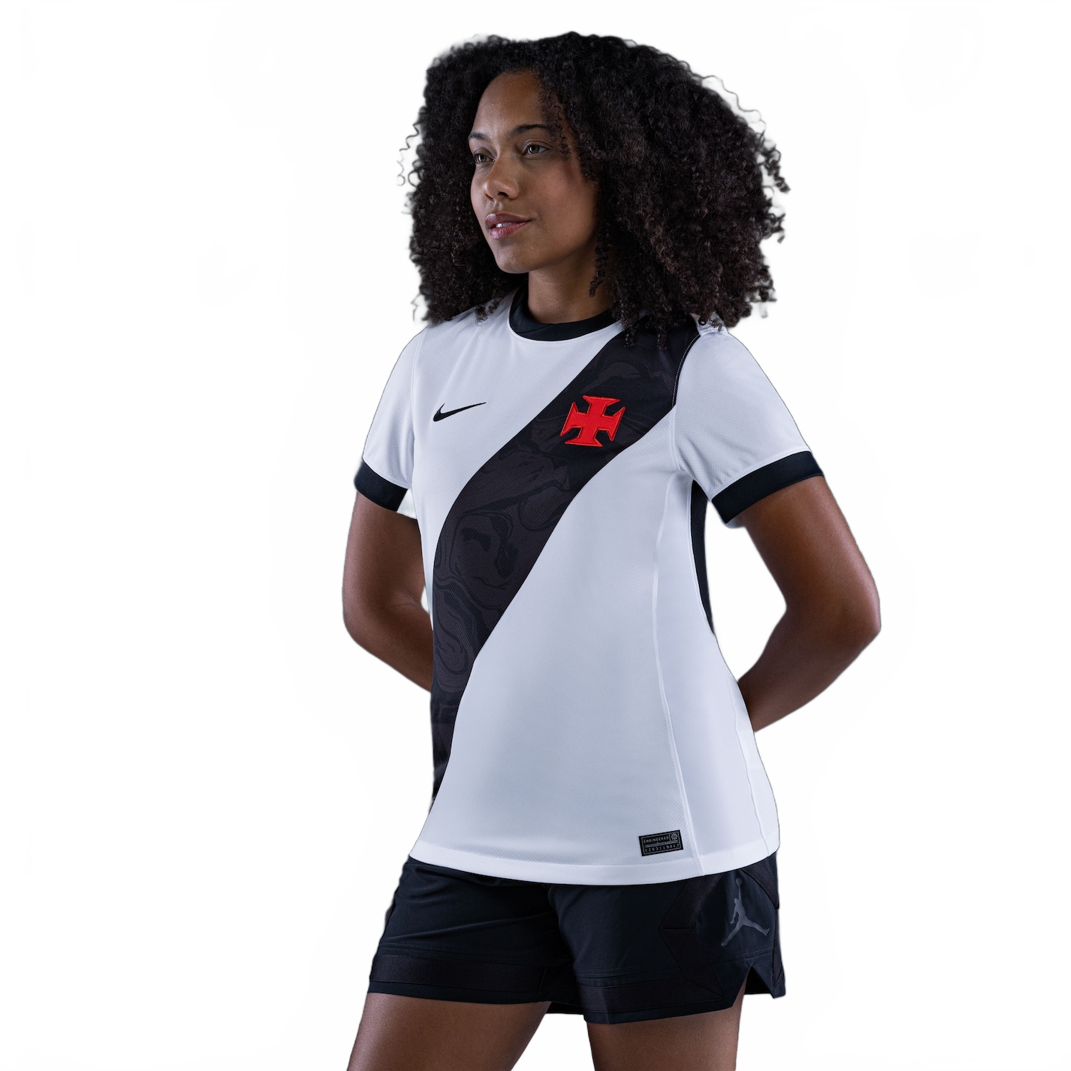 Vista 2 Camisa Vasco Nike II 2026/27 Torcedora Pro Feminina Branco Nike Branco