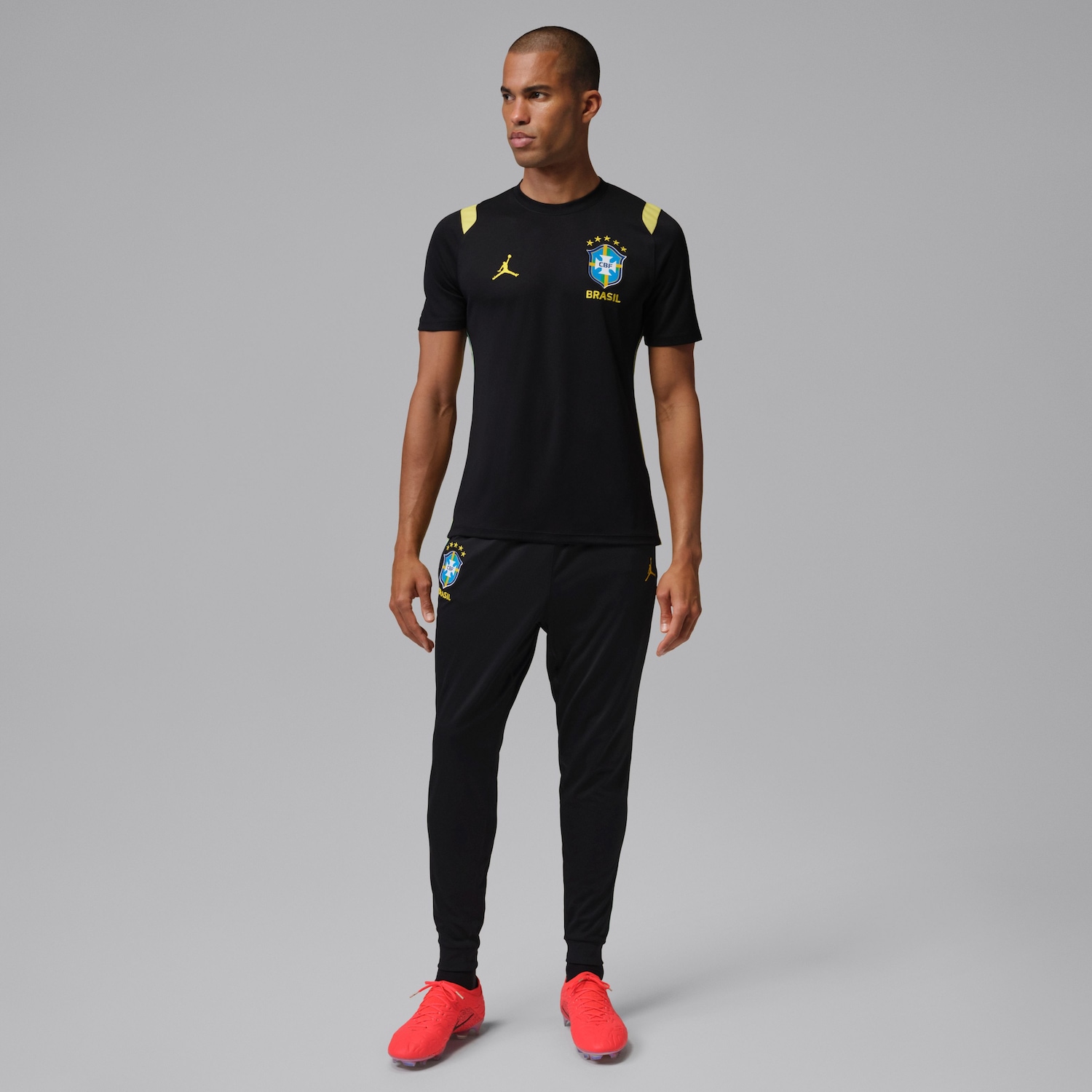 Calça Brasil Jordan Academy Pro Track 2026 Treino Masculina