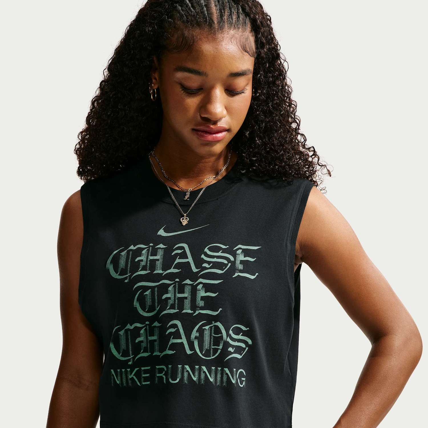 Regata Dri-FIT Nike Premium Chaos Feminina | Cor: Preto | Tamanho: G